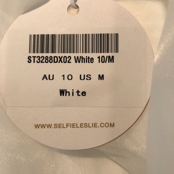 Selfie Leslie Chantilly Tied Shoulder Mini Dress - Picture 4 of 6